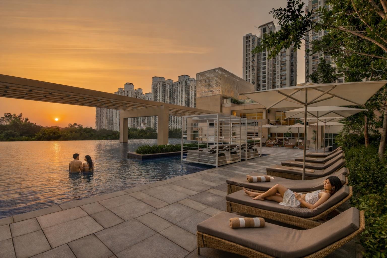 Infinity pool, DLF ONE Midtown