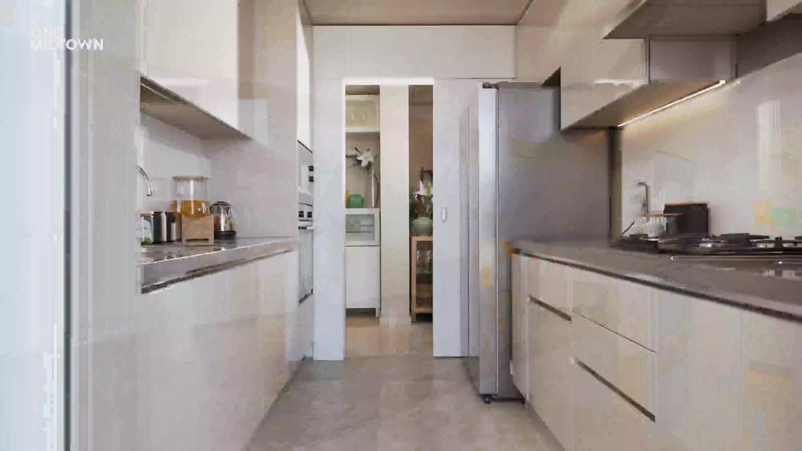 Modular kitchen, 3 BHK sample apartment
