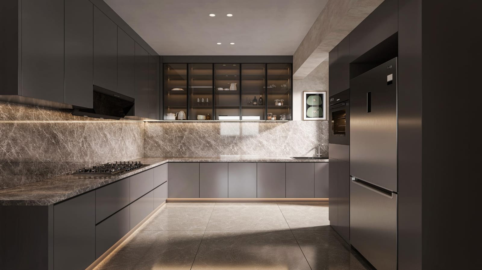 Modular kitchen, 3 BHK — artist's impression
