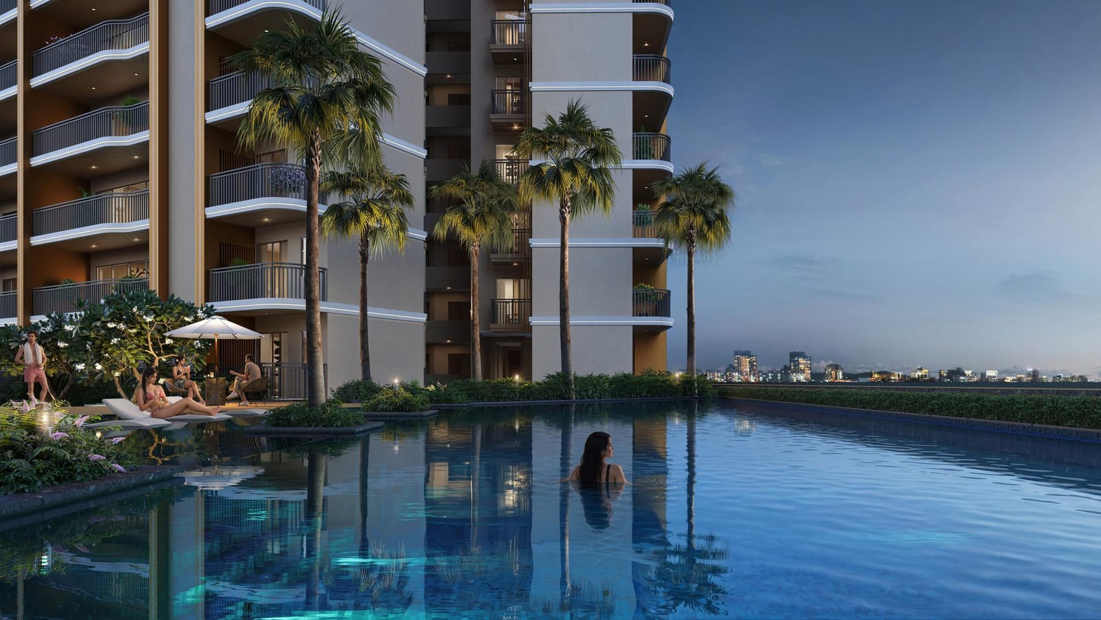 Resort-style pool, Leafsong Retreat, Greater Noida