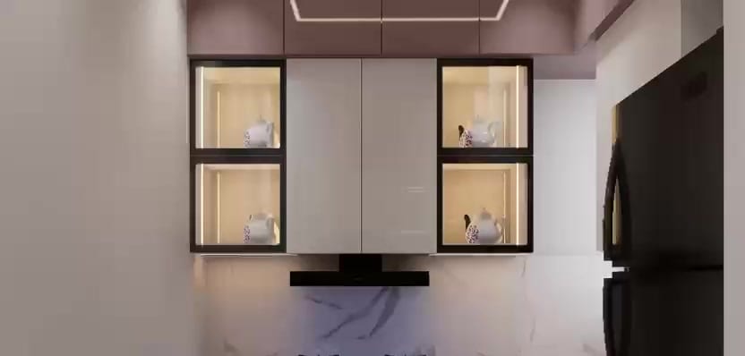 Modular kitchen, 3 BHK sample flat — artist's impression