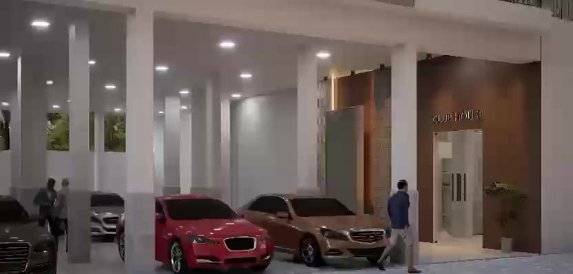 Stilt parking with banquet, Twin Crown, Greater Noida West